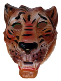 Masker bruine tijger - volwassen maat - plastic