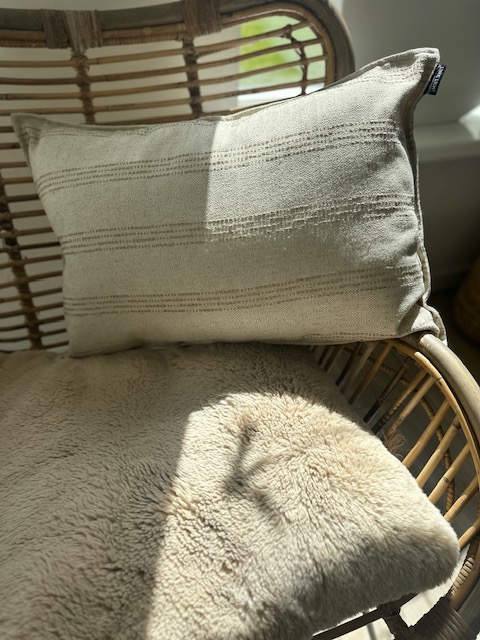 Woonkussen zand-creme || Lime-light
