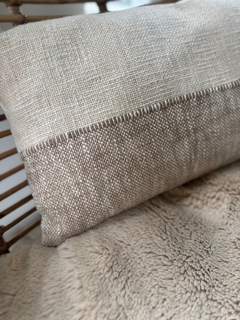 Woonkussen zand-creme || Lime-light