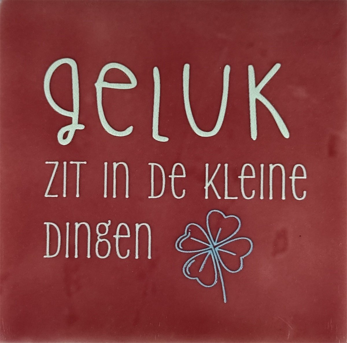 Geluk zit in de kleine dingen