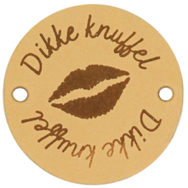 Durable | Leren label rond | 3.5 cm | 2 stuks | Dikke knuffel