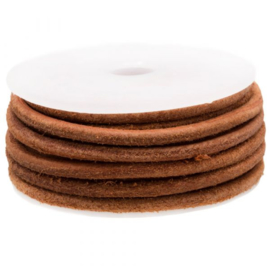Leren koord | 3 mm | Cognac | 5 meter