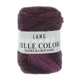 Lang Yarns Mille Colori socks & lace luxe | 859.0080 | Eggplant-gold