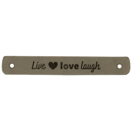 Durable | Leren label | 7 x 1 cm | 2 stuks | Live Love Laugh