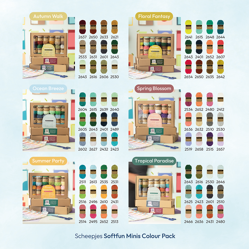 Scheepjes Softfun 20 gram Colourpack | 12 kleuren | Floral Fantasy