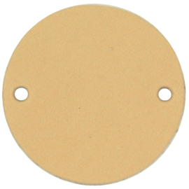 Durable | Leren label rond | 3.5 cm | 2 stuks | Blanco