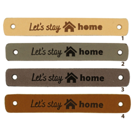 Durable | Leren label | 7 x 1 cm | 2 stuks | Let's stay home