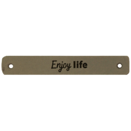 Durable | Leren label | 7 x 1 cm | 2 stuks | Enjoy life