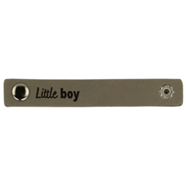 Durable | Leren label met drukknoop | 10 x 1.5 cm | 2 stuks | Little Boy