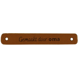 Durable | Leren label | 7 x 1 cm | 2 stuks | Gemaakt door oma