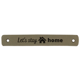 Durable | Leren label | 7 x 1 cm | 2 stuks | Let's stay home