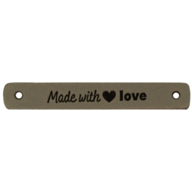 Durable | Leren label | 7 x 1 cm | 2 stuks | Made with love