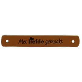 Durable | Leren label | 7 x 1 cm | 2 stuks | Met liefde gemaakt