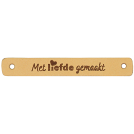 Durable | Leren label | 7 x 1 cm | 2 stuks | Met liefde gemaakt