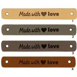 Durable | Leren label | 7 x 1 cm | 2 stuks | Made with love