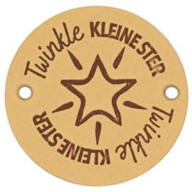 Durable | Leren label rond | 3.5 cm | 2 stuks | Twinkle kleine ster