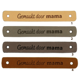 Durable | Leren label | 7 x 1 cm | 2 stuks | Gemaakt door mama