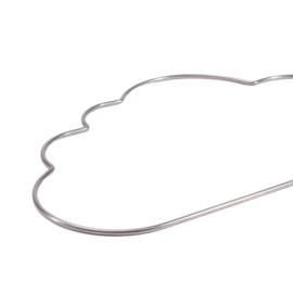 Metalen wolk | 32 cm | Zilver/metaal