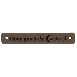 Durable | Leren label | 7 x 1 cm | 2 stuks | I love you to the moon and back