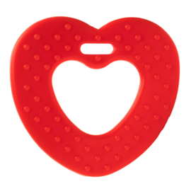 Bijtring siliconen hart met noppen | Durable | 2 stuks