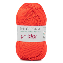 Phildar Phil Coton 3 2033 Vermillion