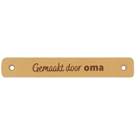 Durable | Leren label | 7 x 1 cm | 2 stuks | Gemaakt door oma