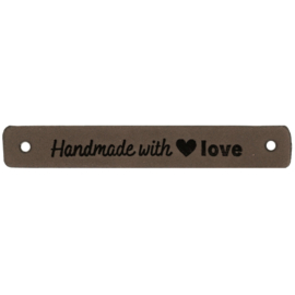 Durable | Leren label | 7 x 1 cm | 2 stuks | Handmade with love