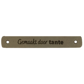 Durable | Leren label | 7 x 1 cm | 2 stuks | Gemaakt door tante