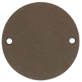 Durable | Leren label rond | 3.5 cm | 2 stuks | Blanco