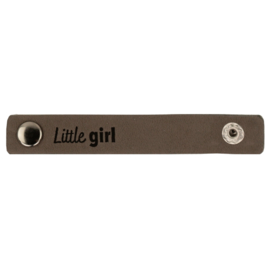 Durable | Leren label met drukknoop | 10 x 1.5 cm | 2 stuks | Little Girl