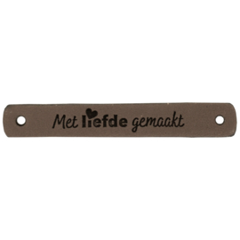 Durable | Leren label | 7 x 1 cm | 2 stuks | Met liefde gemaakt