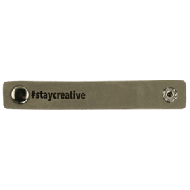 Durable | Leren label met drukknoop | 10 x 1.5 cm | 2 stuks | #staycreative