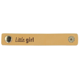 Durable | Leren label met drukknoop | 10 x 1.5 cm | 2 stuks | Little Girl