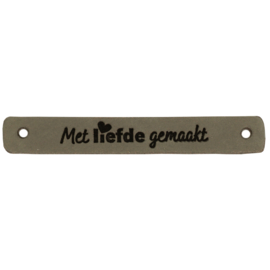 Durable | Leren label | 7 x 1 cm | 2 stuks | Met liefde gemaakt