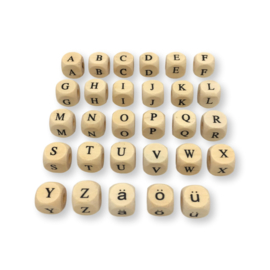 Houten letterkralen nu met 30% korting
