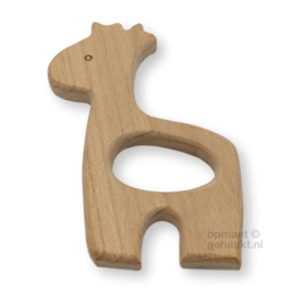 Houten bijtring Giraffe