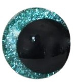 Veiligheidsoogjes | Rond opzij kijkende |  glitters 12 mm | 1 paar