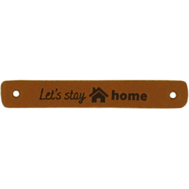 Durable | Leren label | 7 x 1 cm | 2 stuks | Let's stay home