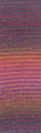Lang Yarns Mille Colori socks & lace luxe | 859.0204 | Bordeaux/dark green/salmon