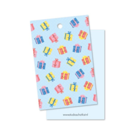 Cadeaulabel | Studio Schatkist | 5 stuks | Patroon kadootjes