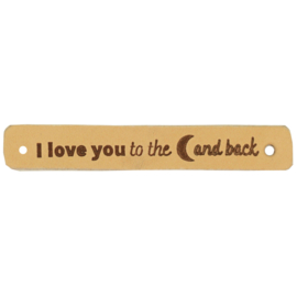 Durable | Leren label | 7 x 1 cm | 2 stuks | I love you to the moon and back