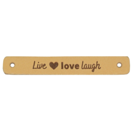 Durable | Leren label | 7 x 1 cm | 2 stuks | Live Love Laugh