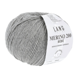 Lang Yarns Merino 200 BEBE | 71.0303 | Light grey mélange