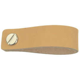 Durable | Leren label met schroef | 12 x 1.5 cm | 2 stuks | Blanco