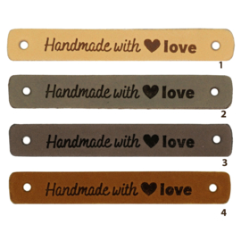 Durable | Leren label | 7 x 1 cm | 2 stuks | Handmade with love