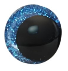 Veiligheidsoogjes | Rond opzij kijkende |  glitters 12 mm | 1 paar