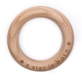 Houten bijtring | Tekst A star is born | Durable