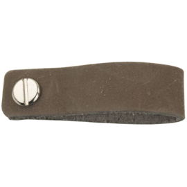 Durable | Leren label met schroef | 12 x 1.5 cm | 2 stuks | Blanco