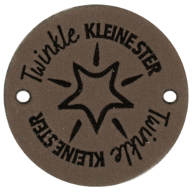 Durable | Leren label rond | 3.5 cm | 2 stuks | Twinkle kleine ster