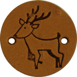 Durable | Leren label rond | 2 cm | 2 stuks | Hertje